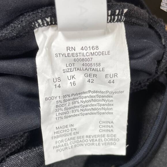 Magicsuit NWT Celine Black Swim Dress 6008007 Size 14 Wireless Bra Slimming - Picture 7 of 12